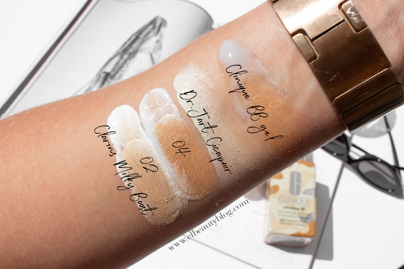 cicapair, BB gel a MIlky Boost swatche